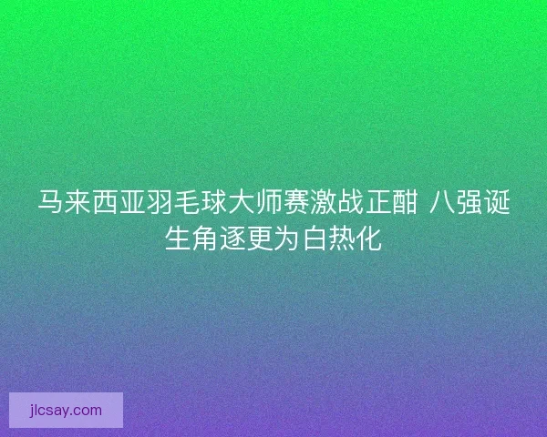 马来西亚羽毛球大师赛激战正酣 八强诞生角逐更为白热化